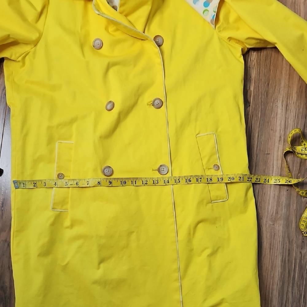 Gap Women’s Y2K Bright Yellow Double-Breasted Women's Trench Coat Xl - Picture 9 of 13
